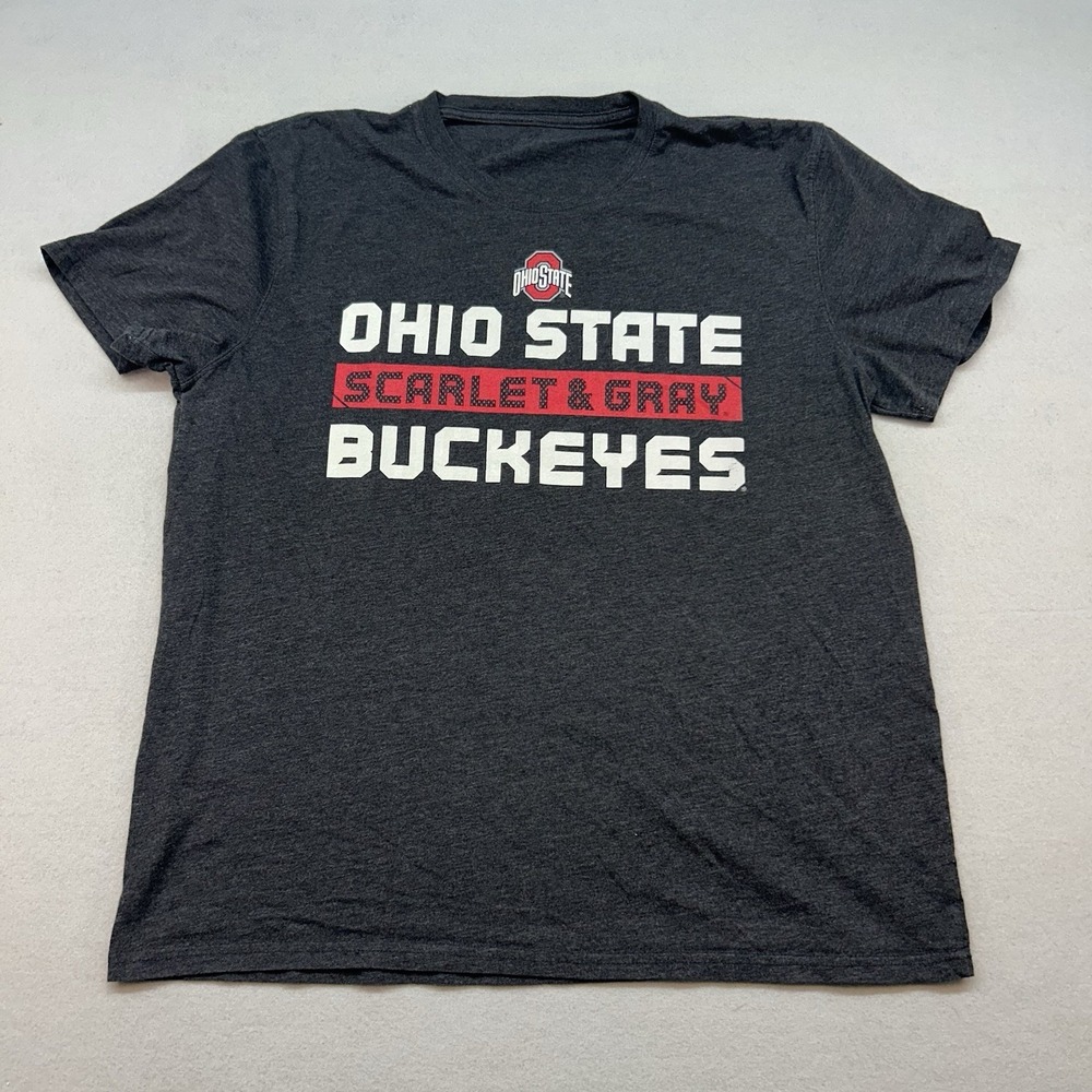 Ohio State Buckeyes T-Shirt Mens Medium Dark gray Authentic Apparel Graphic OSU